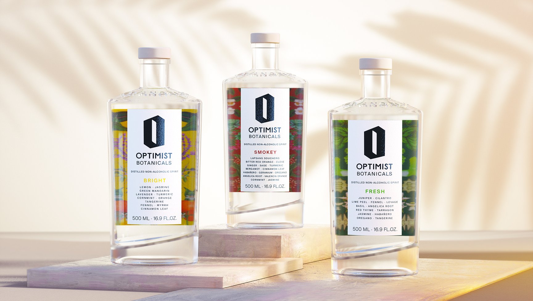 不含酒精的酒，Optimist Botanicals包裝設(shè)計欣賞