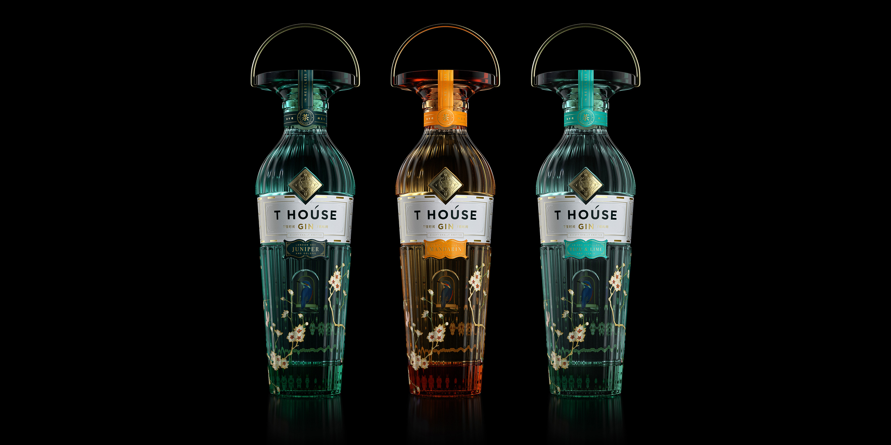 T House Gin，由Intertype Studio設計的超級優(yōu)質(zhì)烈酒